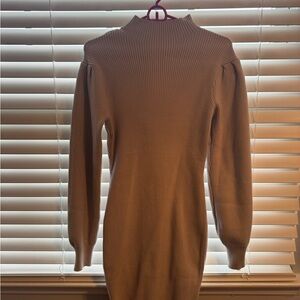 Grey Ribbed Knit Dress (M)